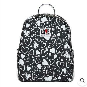 Brighton Endless Love~Heart Backpack - Black and White NWT